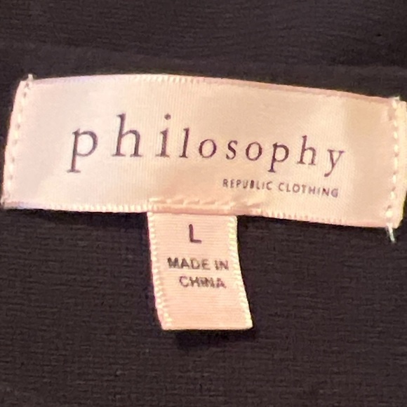 Philosophy dolman style black short sweater size large - Picture 4 of 5